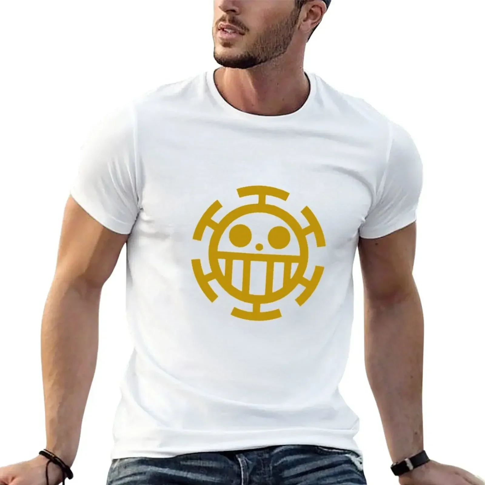 New Trafalgar Law Jolly Roger T-Shirt aesthetic clothes Anime t-shirt mens graphic t-shirts