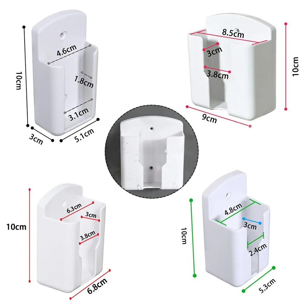 Universal White Air Conditioner Remote Control Mobile Phone Plug Holder Wall Mounted Box Storage For Air Conditioner TV