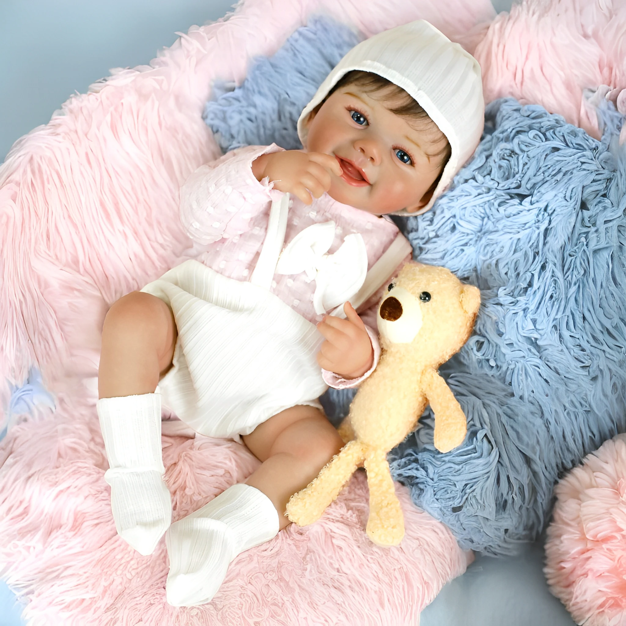 Nuevas tendencias Lifereborn, muñecas Reborn para recién nacidos de 18 pulgadas, muñecas Reborn realistas hechas a mano de silicona para niñas, regalos para niños