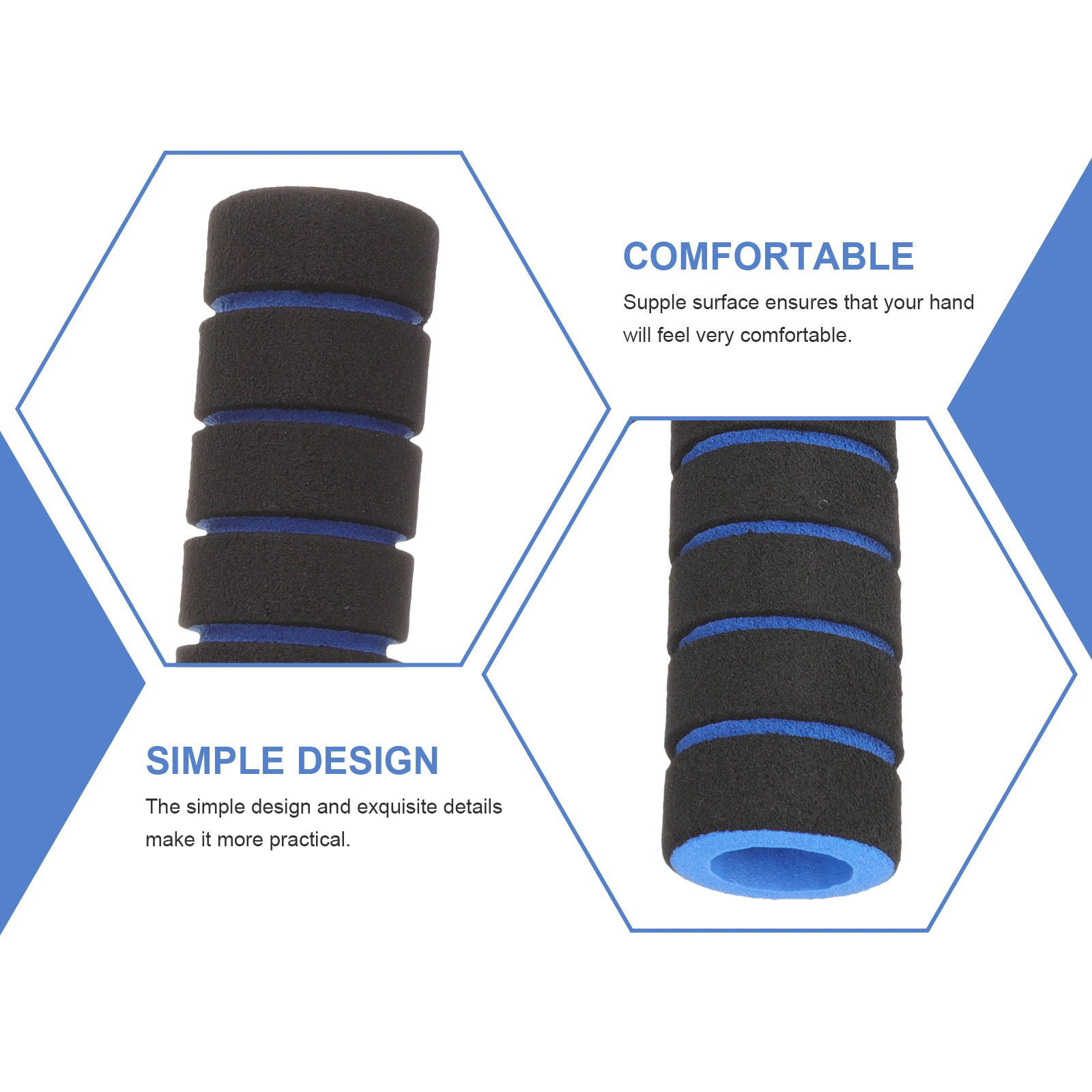 

2 Pcs Anti-slip Paddle Cover Kayak Supplies Oar Sleeve Sponge Grips Handlebar Handles No-slip Kayap Covers