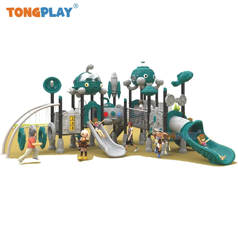 Plage et parc de taille moyenne en plastique pour enfants, usine de jeu de pinces, équipement d'amusement toboggan, aire de jeux extérieure pour enfants, vente élevée