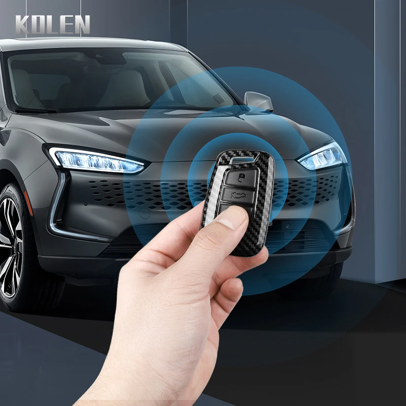 ABS ألياف الكربون نمط حافظة مفاتيح السيارة لشركة فولكس فاجن فولكس فاجن ماجوتان GTE باسات B6 B7 B8 CC Arteon سكودا فابيا رائع A7 كودياق #6