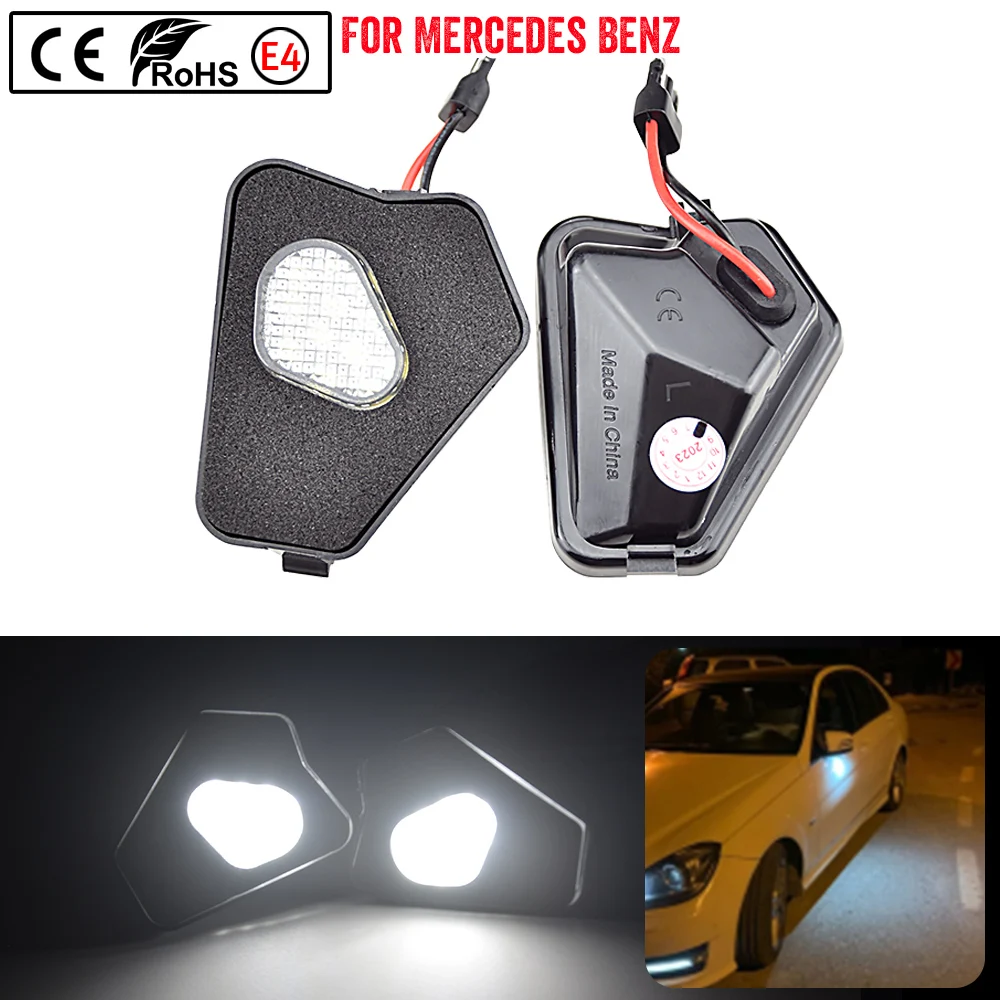 For Mercedes Benz Kombi S204 S212 Coupe C204 C207 C216 W124 A207 X218 X117 C218 LED Under Mirror Puddle Lamp Light