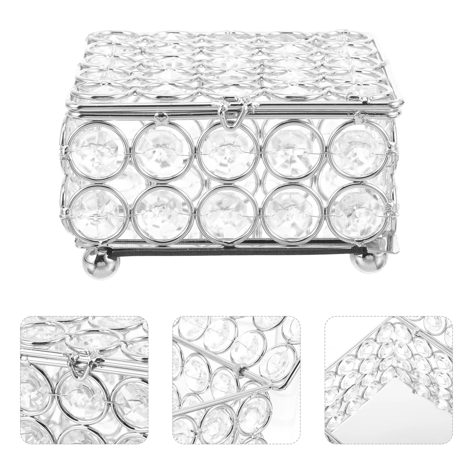 

Luxury Home Jewelry Storage Box Earrings Organizer Decoration Table Top Vintage Container Decorate Ornaments