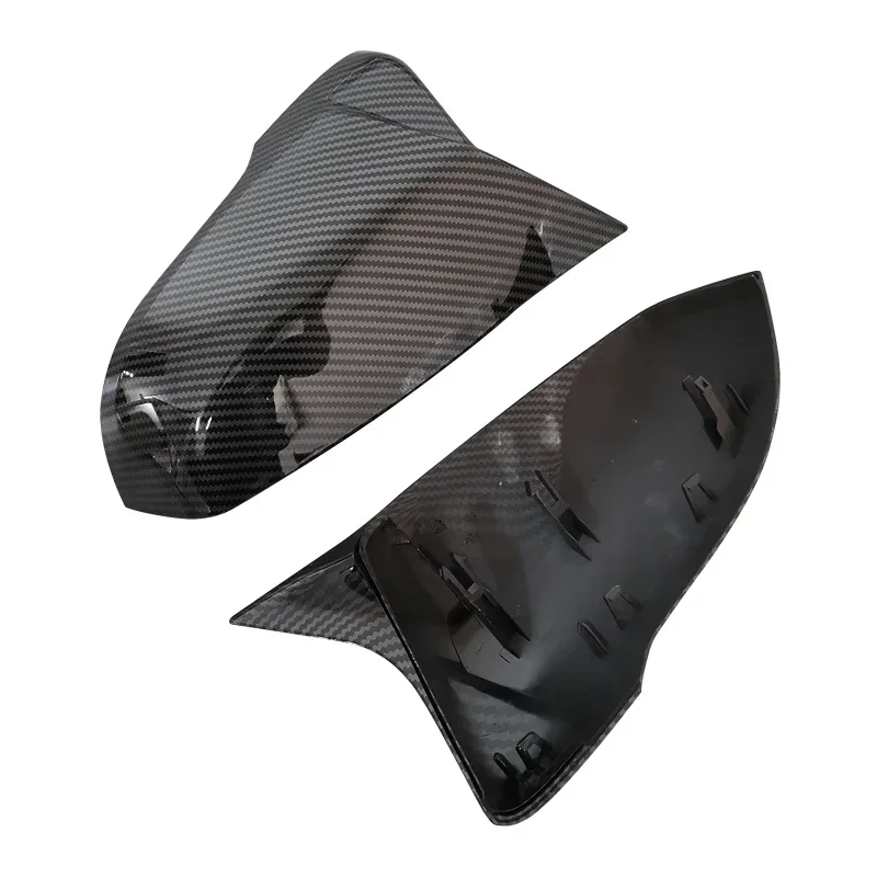 Cubierta de espejo retrovisor de estilo de fibra de carbono ABS para BMW X1, 2016, 2017, 2018, 2019, 2020, 20i, 25i, F48, accesorios de estilo de coche