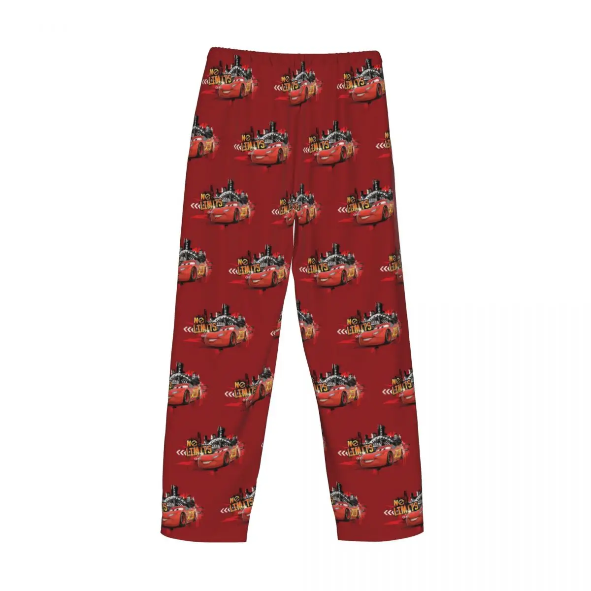 Pantalones de pijama McQueen con iluminación personalizada, pantalones elásticos para dormir con bolsillos para hombre, coches, salón