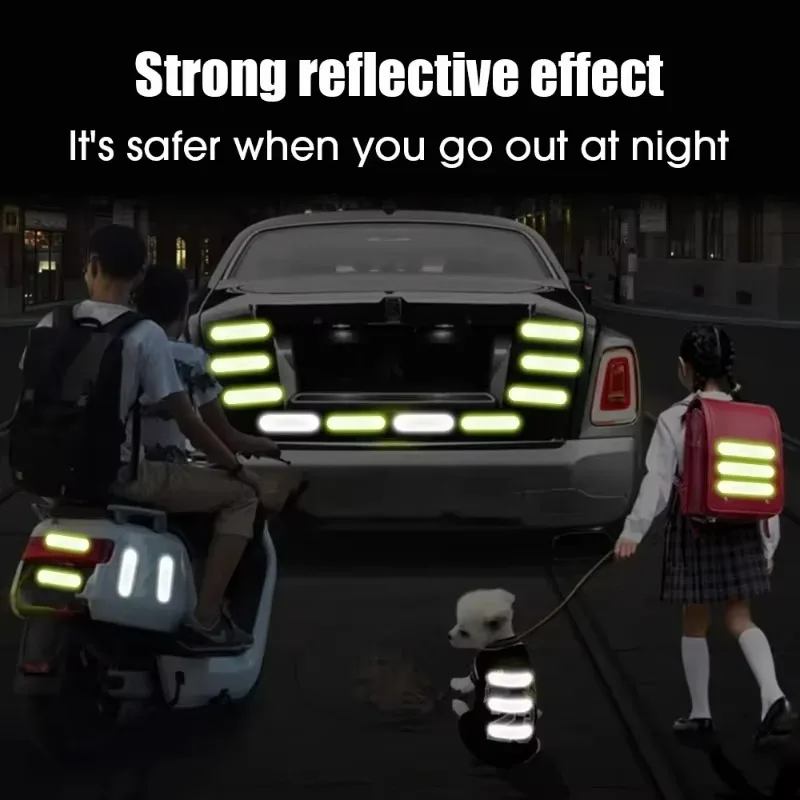 Driving Fluorescent Decor Stickers Helmet Warning Reflective Stickers Bicycle Motorcycle Car Decal Accessories Night Safety