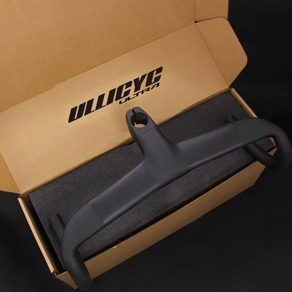 

Карбоновый интегрированный руль T3 Ullicyc для шоссейного велосипеда с полной внутренней проводкой кабелей, 360-440 мм, Di2, с держателем для велокомпьютера