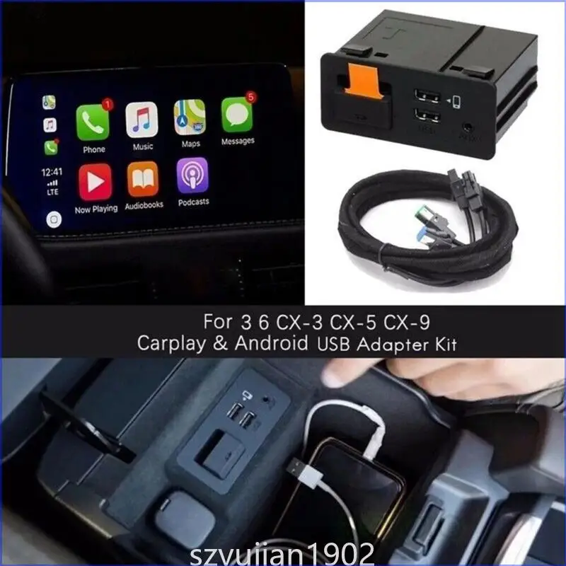 

124B Auto Retrofit-Kit TK78-66-9U0C for MX-5 CX-3 CX-9 2 3 6 CarPlay USB Adapter