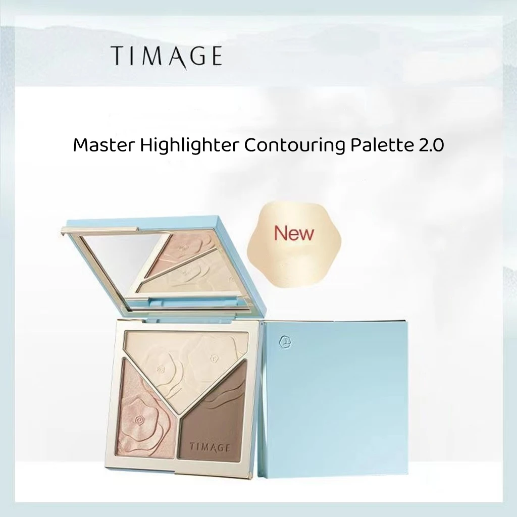 

TIMAGE Master High Gloss Repairing Palette Caitang Tang Yi Personally Researched Three-Color One-Piece Matte Glitter Powder Nose