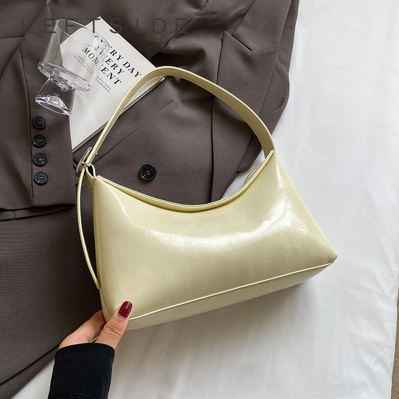 LEFTSIDE-bandoleras pequeñas de Color sólido para mujer, bolso cruzado de tendencia Y2K, para axilas, 2024