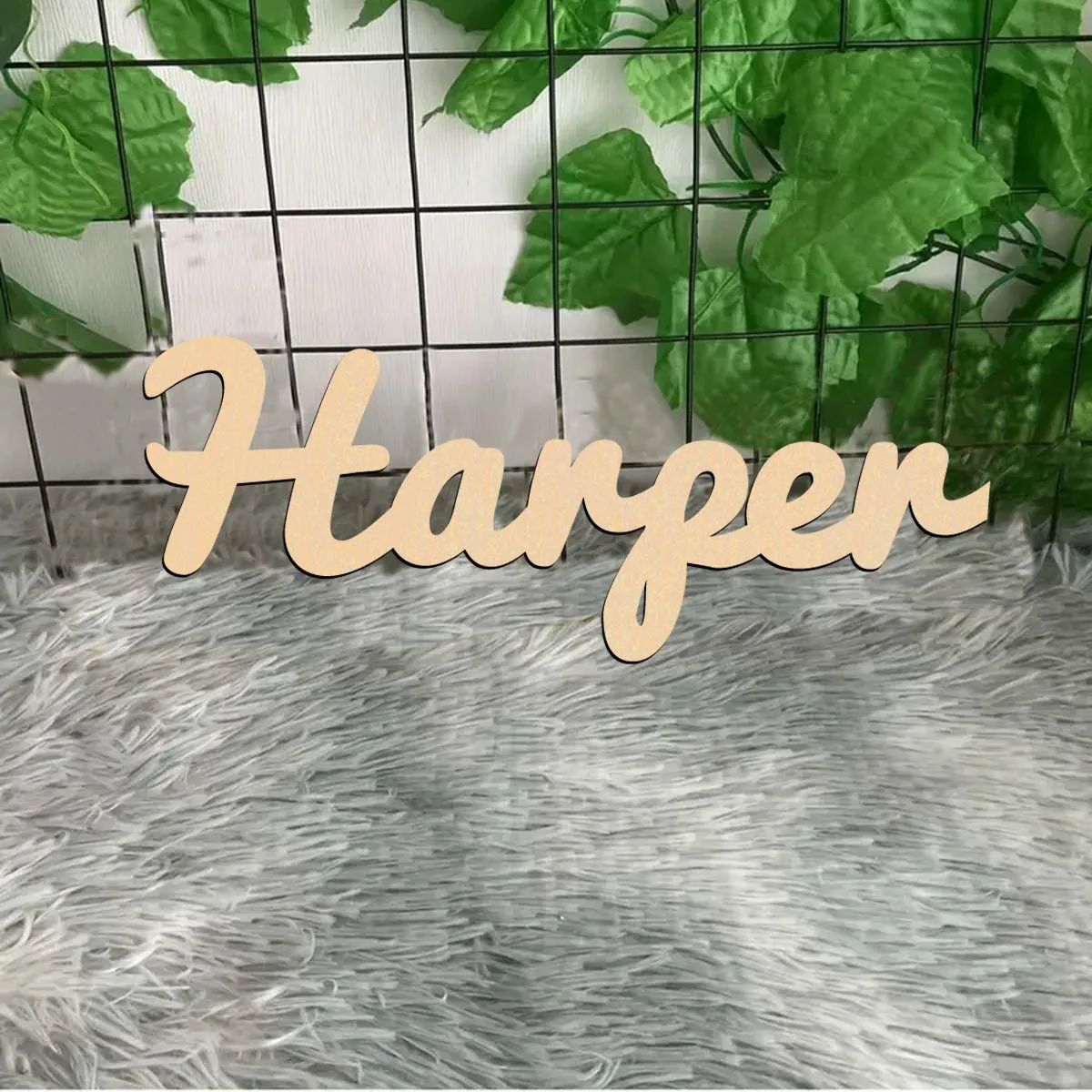 1pc Funny hargen example Custom Name Wooden Plaque Wooden Sign Laser-Cut Sign Wood Material Unique Bedroom Decor