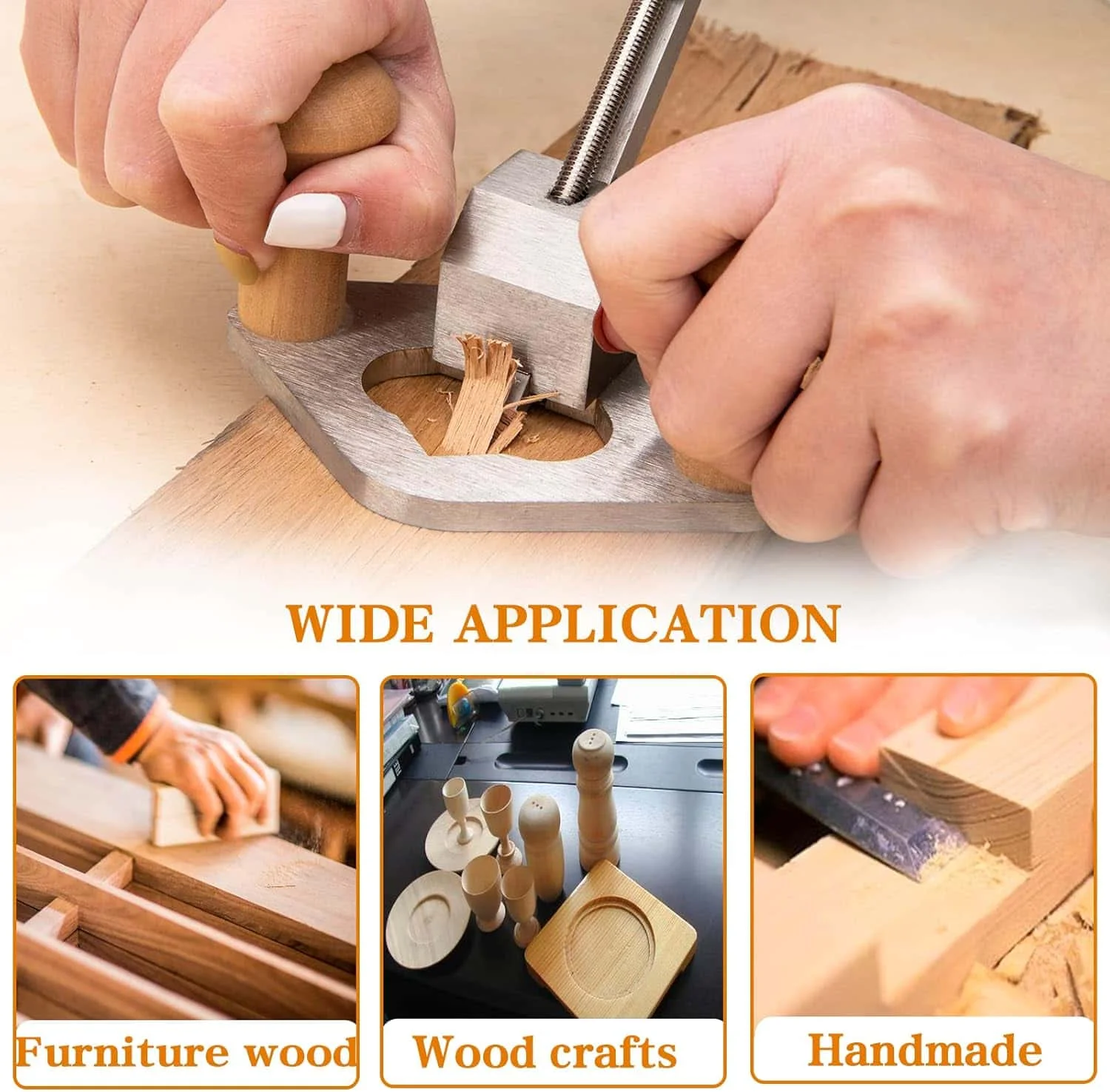 Handheld Router Plane Adjustable Depth Stop Wood Trimming Knife, Precise Chamfering & Slotting Woodworking Hand Plane