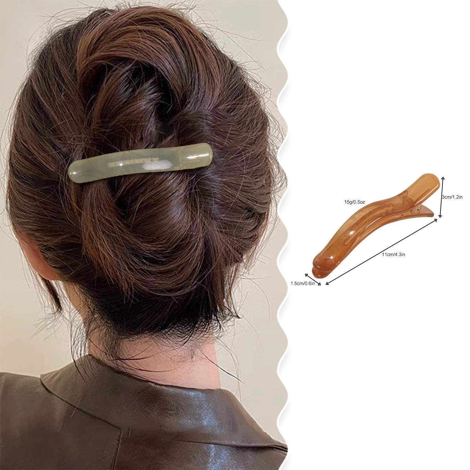 

Акриловые однотонные заколки для волос в виде утконоса, корейские простые заколки для волос в виде краба, аксессуары для волос для женщин, шпилька, хвост, головной убор