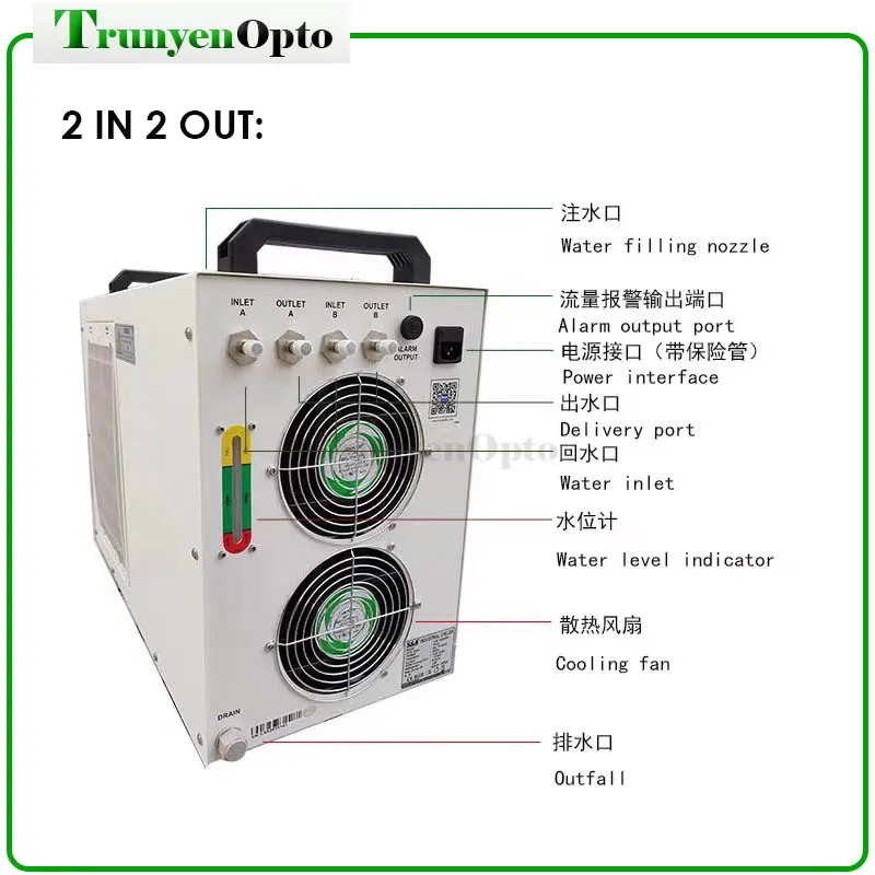 Промышленный водяной охладитель CW5000 CW5200 CW5202 для Лазерной CO2 Трубки с лазерным охлаждением мощностью 100 Вт и мощностью 150 Вт