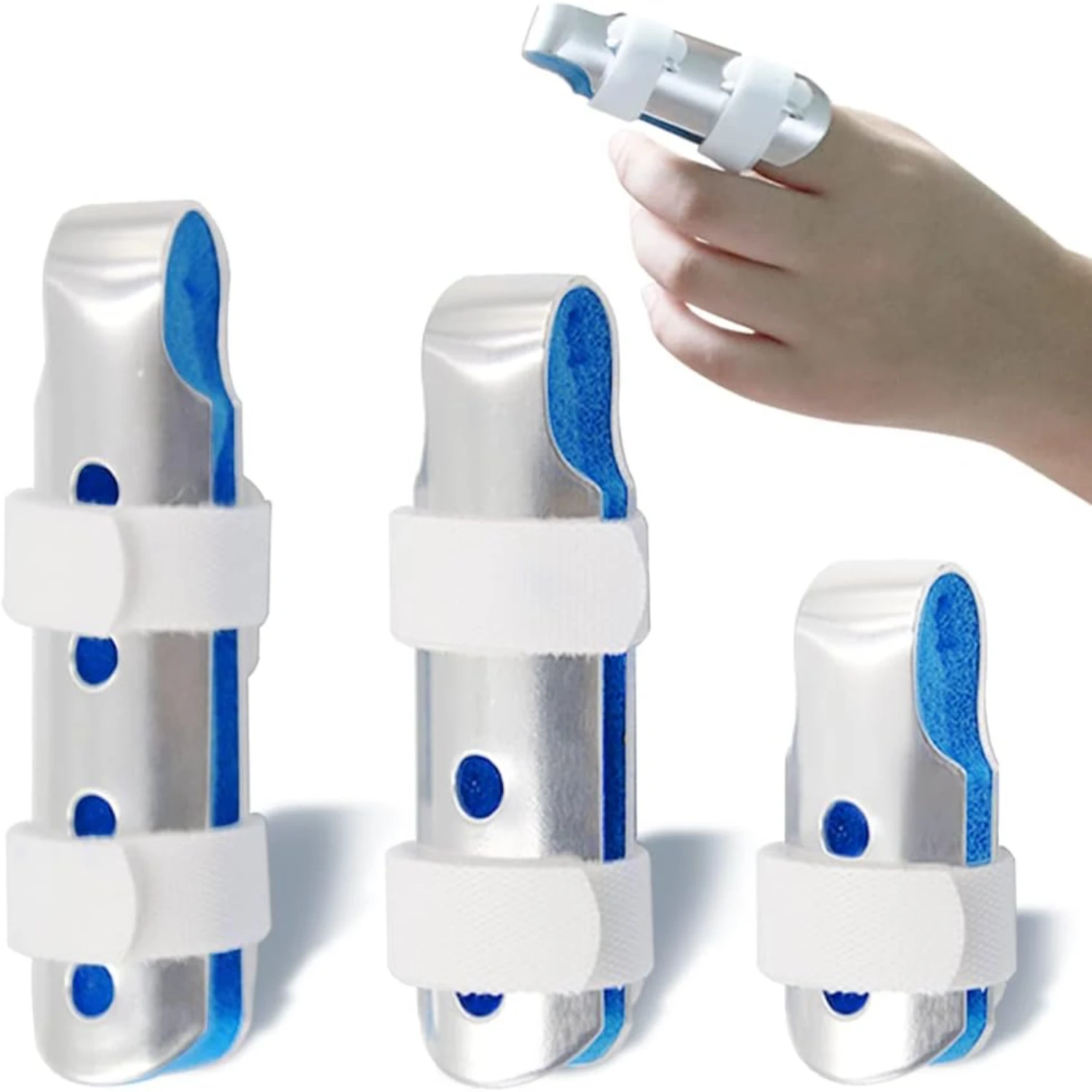 

Effective and Lightweight Adjustable Aluminum Trigger Finger Splint - Ideal for Small Finger Injuries, Promotes Rehabilitation a