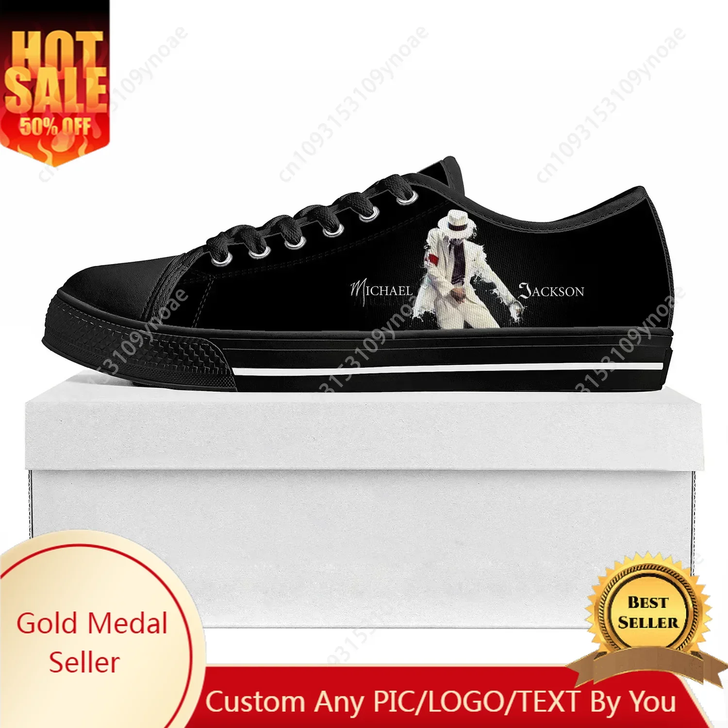 

Michael Jackson Pop Singer Dancer Low Top High Quality Sneakers Mens Womens Teenager Canvas Sneaker Couple Shoes Custom Shoe