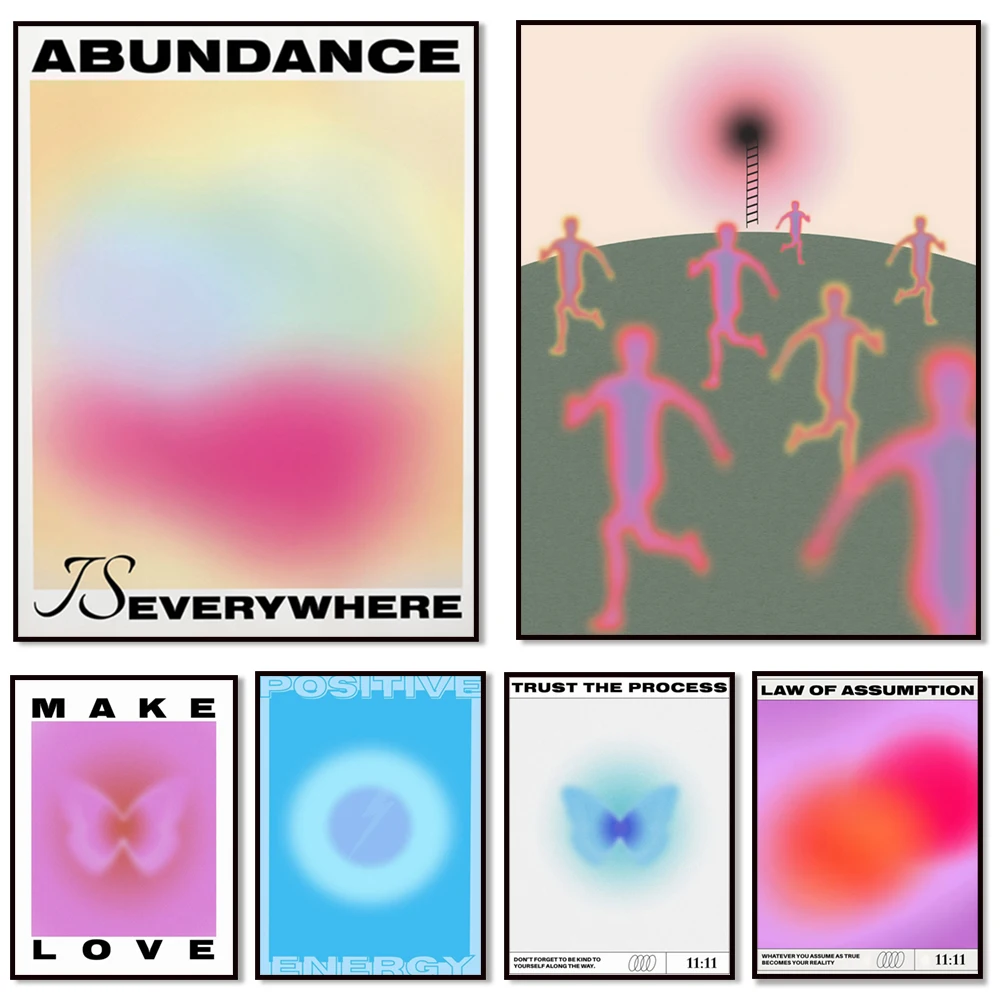 

You are Energy - Your Aura Poster, Law of Attraction Print, Spiritual Gradient Quantum Home Decor Aesthetic Poster