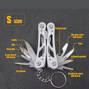 Multi-tool folding mini laptop, knife, pliers, tactical multipurpose, outdoor repair tool, hunting, rescue, survival 10 Main Sales Renarse Mini - №1