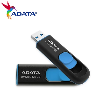 ADATA USB 3.2 플래시 드라이브, 데스크탑 및 노트북 컴퓨터용 펜 드라이브 메모리 스틱, UV128, 32GB, 64GB, 128GB, 256GB 