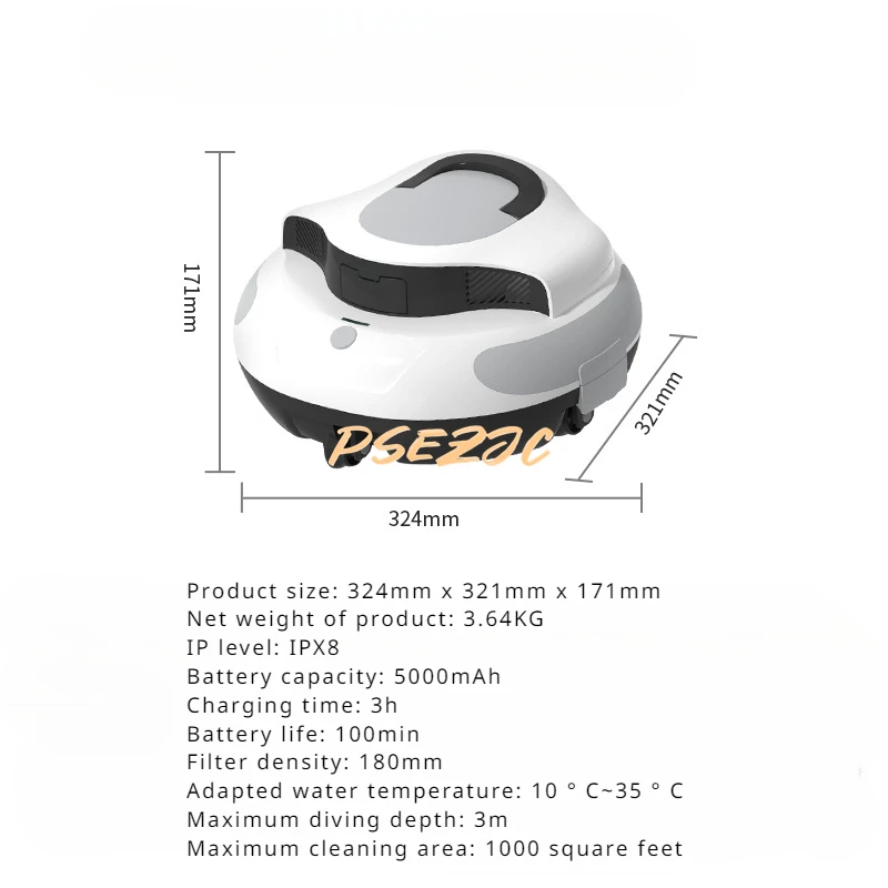 Беспроводной пылесос, долговечный очиститель для бассейна, автоматический мощный пылесос для бассейна
