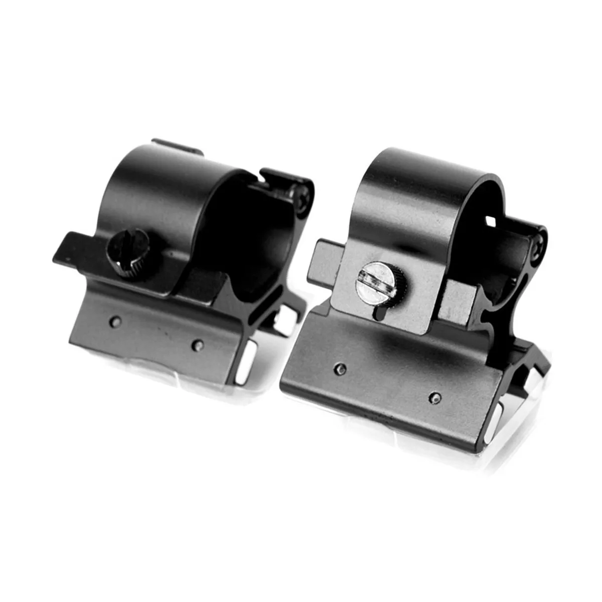 전술 조절식 알루미늄 25.4mm 스코프 플래시라이트 마운트 자석 사냥용 토치 경량 휴대용 야외 액세서리 홀더