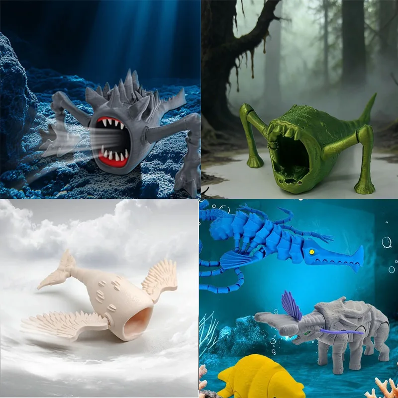 Novo Modelo de Figura de Ação 3D de Monstro Marinho, Anime Bloop Gran Maja Deadra Leviathan, Brinquedo de Monstro do Fundo do Mar com Juntas Móveis