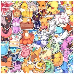 Autocollants Kawaii de Dessin Animé pour Enfant, Stickers de Pikachu, SLaura, pour Ordinateur Portable, Skateboard, Téléphone, Cadeaux, 10/30/50 Pièces