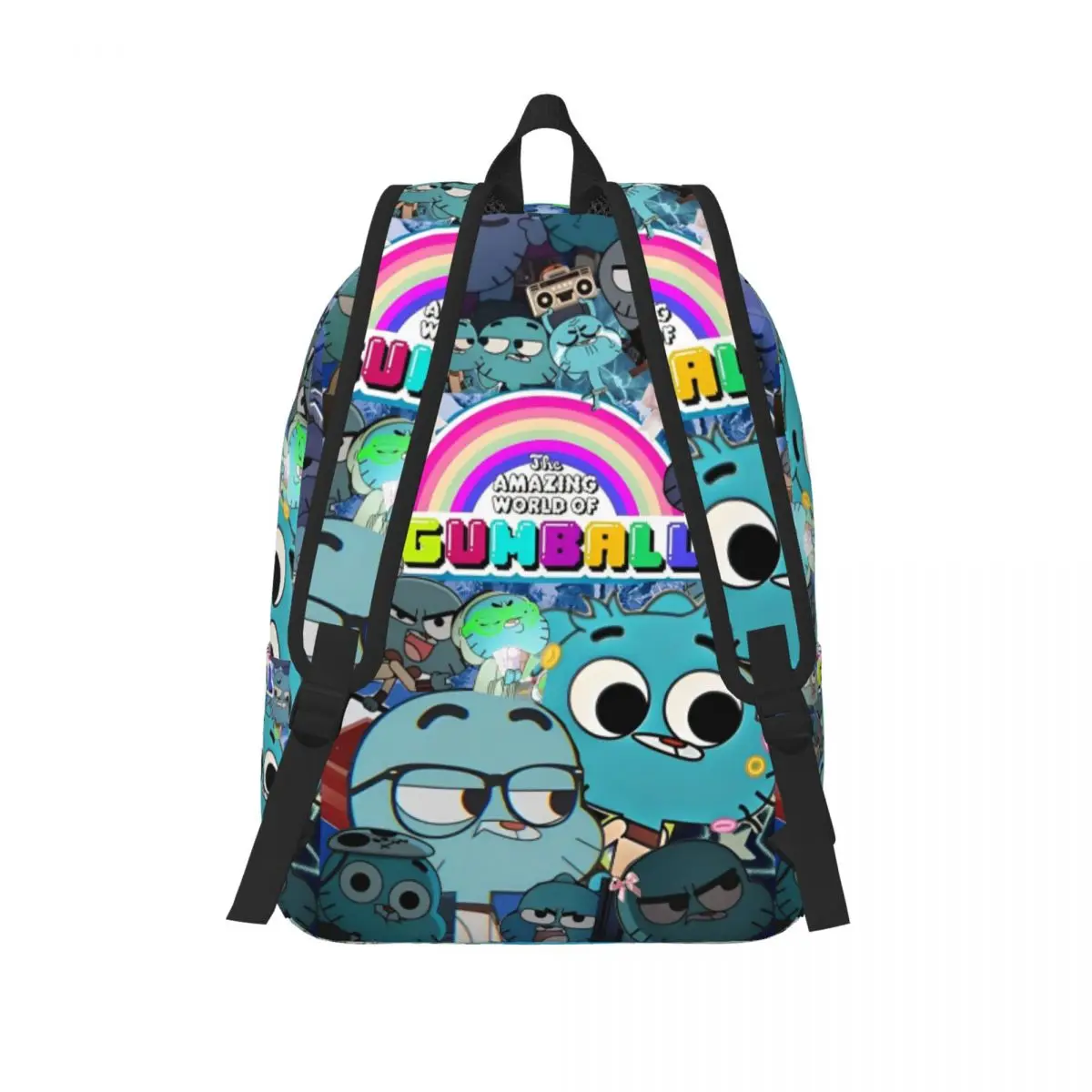 حقيبة ظهر كلاسيكية من The Amazing World Of Gumballs للعمل في المدرسة الثانوية للرجال والنساء حقائب قماش للكمبيوتر المحمول #3