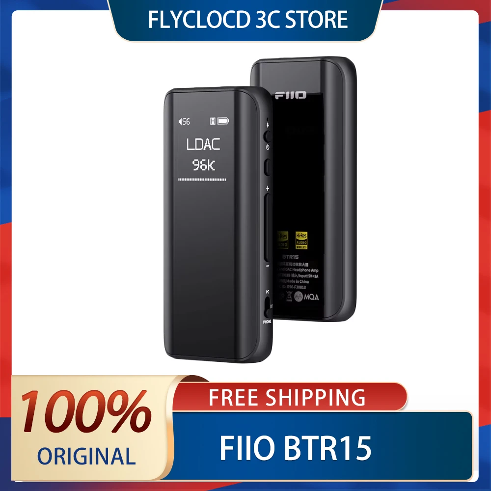 Fiio Btr15 Bluetooth 5.1 Headphone Amplifier Dsd256 Receiver With 3.5mm/4.4mm Ldac/Aptx Adaptive Custom Earphone Accessory Gift