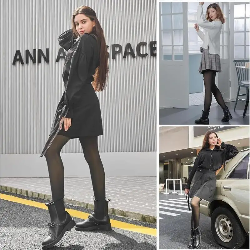 

Men's Casual Pants Women's Warm Tight Leggings High Waist Straight Leg Korean Sle Neutral High Quali Fabric Winter Collec...