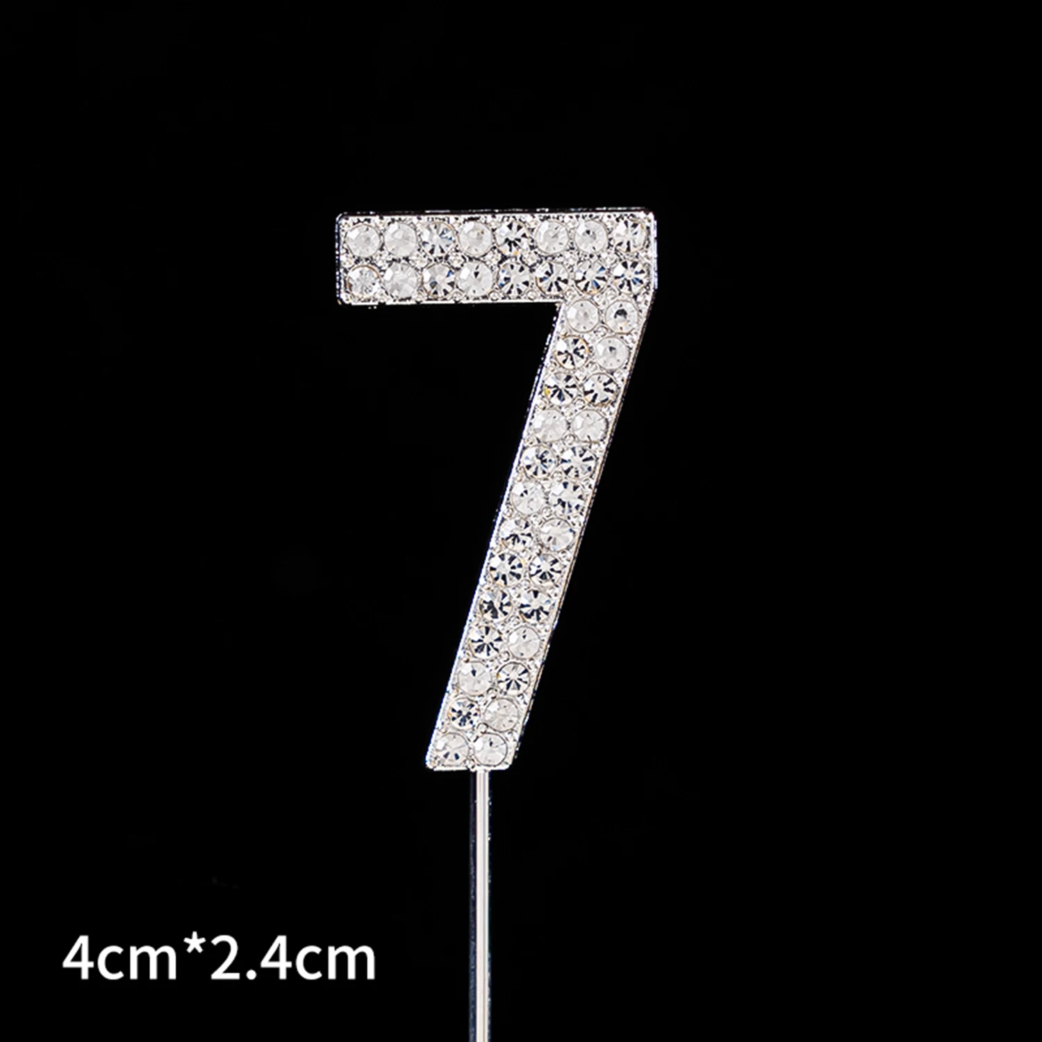 1pc 0-9 Legierung Diamant Digitale Kuchen Topper Fee Plugin Funkelnden Kristall Ziffern Hochzeit kinder Geburtstag Kuchen Dekoration – Detail 2