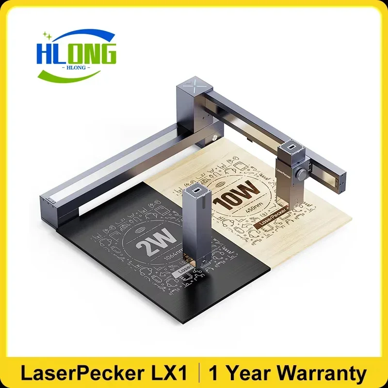 10W 20W Laser Engraver CNC Machine Foldable Multi-Functional Laser Cutter Engraving Wood Leather Paper Glass Metal LX1 Tools