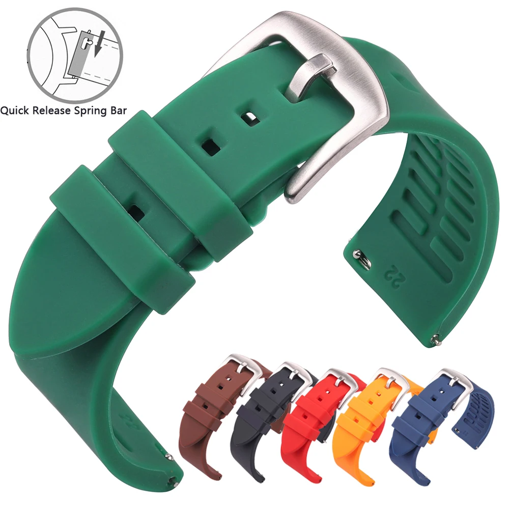 Universal Sport Silikon Uhren armband wasserdichte Ersatz bänder passt Omega Rolex Seiko 20mm 22mm 24mm Armband Zubehör