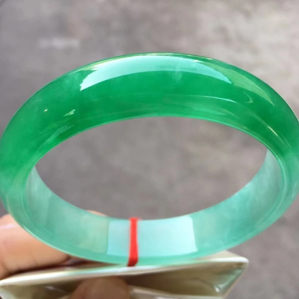 

AAA Natural Myanmar Elegant Noble Sea blue and green Bangle Jadeite Perfect Delicate Handring High Quality Bracelet Fine Jewelry