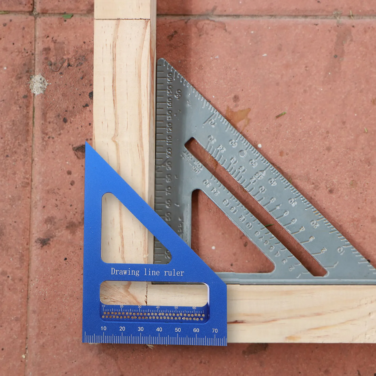 Multi Angle Ruler 45 90 Degree Aluminum Carpenter Triangle Woodworking Measuring Tool Square Protractor for Precise Line Marking