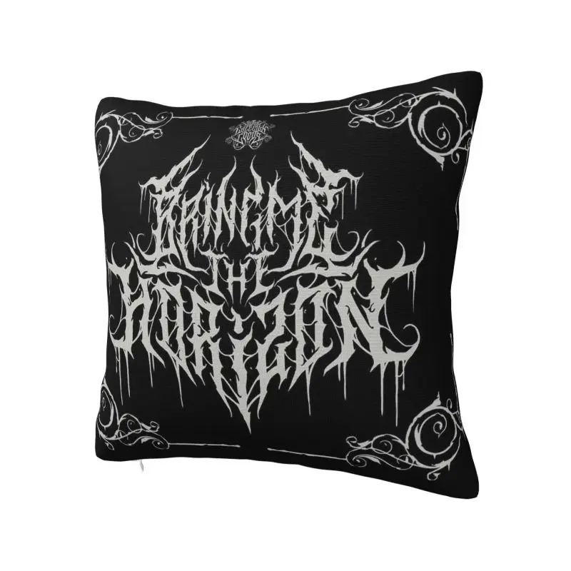 Custom BMTH Bring Me Band The Horizoned Brutal Funny Logo Cushion Cover Decoration Printing Throw Pillow Case for Sofa Two Side