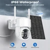 BESDER WiFi PTZ カメラ屋外ワイヤレスソーラー IPCamera 4MP HD 内蔵バッテリービデオ監視カメラ長時間スタンバイ iCsee 4