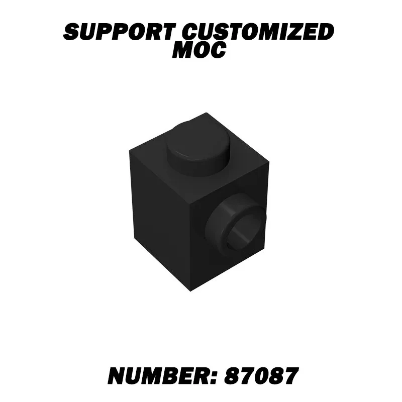 MOC 87087 벽돌 변형 1x1 측면 스터드 포함 블록 교육용 부품 액세서리 어린이 하이테크 장난감 50g