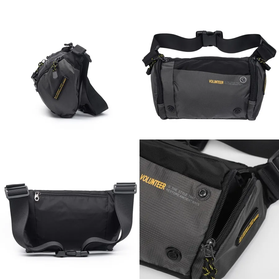 

【Новый стиль】Мужская поясная сумка, повседневная нагрудная сумка, мужская спортивная сумка из ткани Оксфорд, многофункциональная летняя холщовая сумка, мужская сумка через плечо.