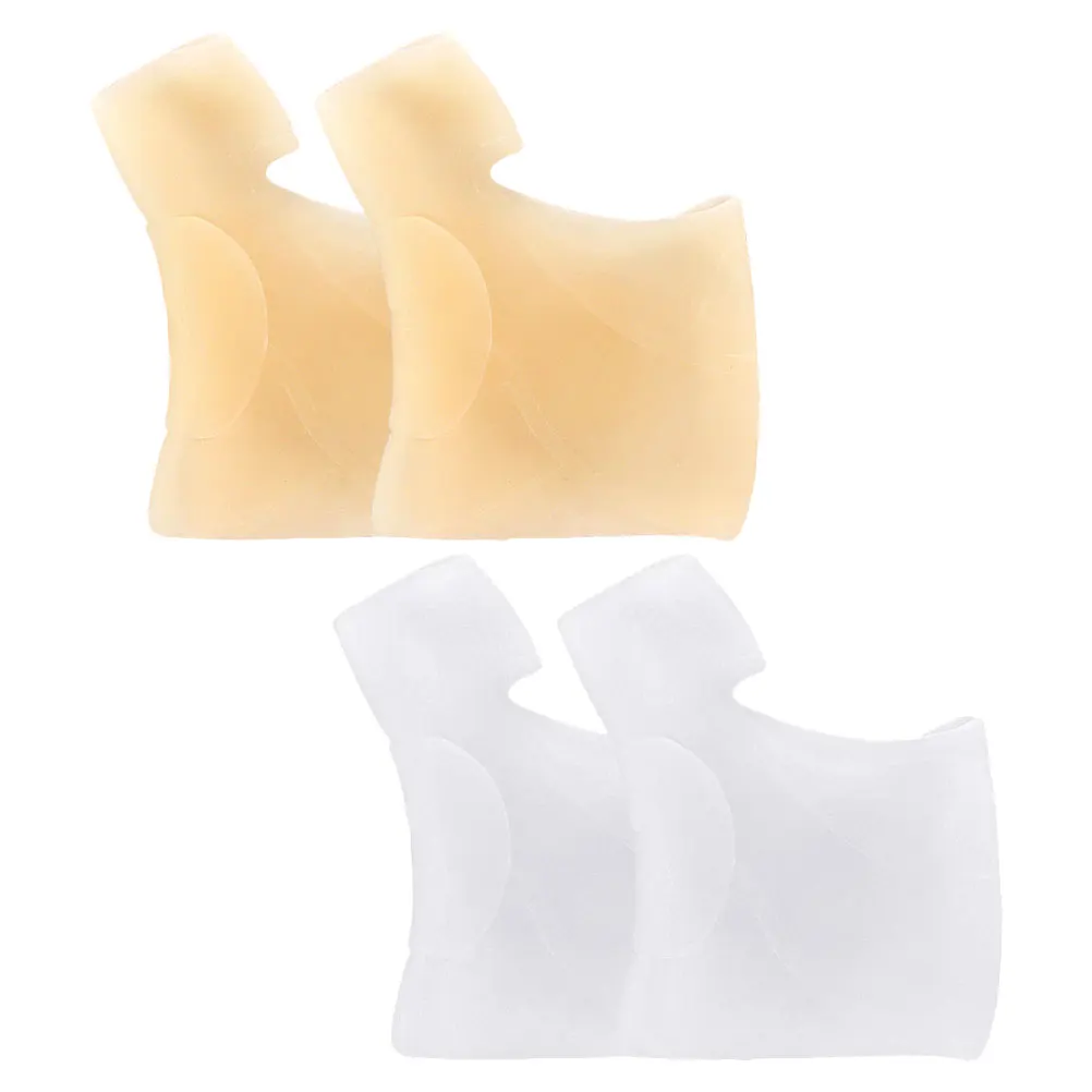 

2 Pairs Silicone Spacers For Overlapping Toes Bunion Separator Reusable Protectors Comfortable Toe Sleeves Big Toe Straightener