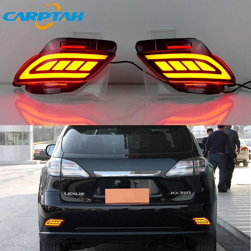 

LED Bumper Reflector Light For Lexus RX270 RX350 RX450h 2009-2015 3-in-1 Functions Rear Running Lamp + Brake Light + Turn Signal