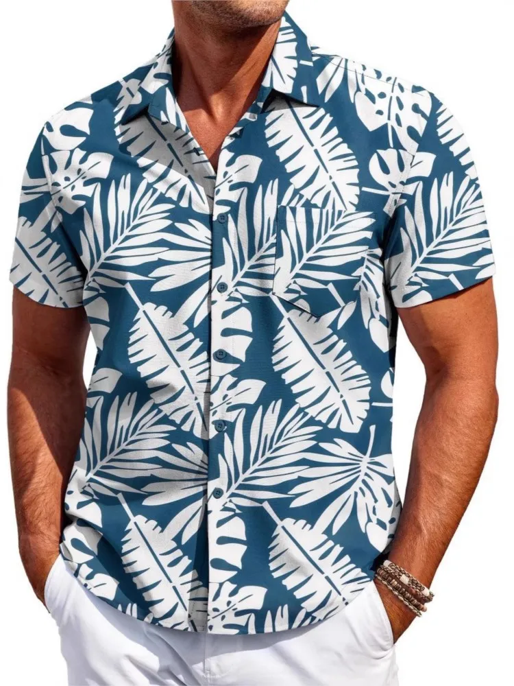 

2026 Camisas Masculina Men's Shirts Shirt For Man Menswear Clothing Men's T-shirts Personality Beachwear Casual Printed Vacation
