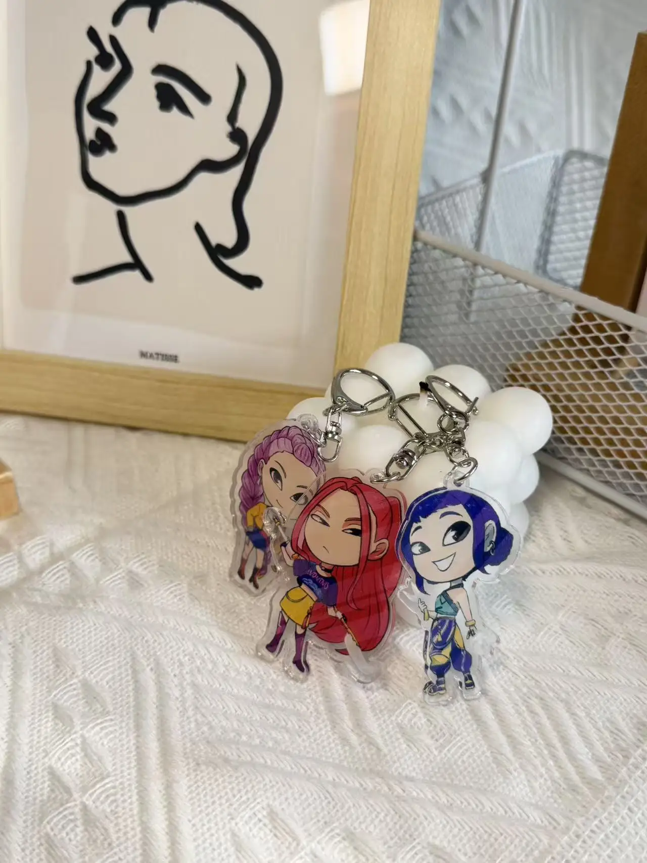 3/1 Stück 2D flacher Acryl-Schlüsselanhänger, doppelseitiger Cartoon-Charakter-Anhänger, Cartoon-Charakter, Geschenk, geeignet für Fans, Geburtstagsgeschenk