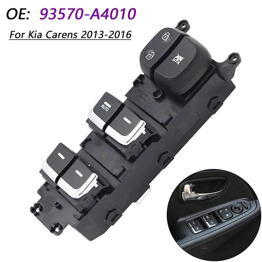 

Для Kia Carens 2013 2014 2015 2016, передний левый электрический переключатель стеклоподъемника, кнопка управления автомобильными аксессуарами 93570-A4010