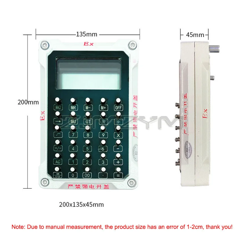 Imagem -05 - Mini Calculadora de Escritório Gj210 à Prova de Explosão com Bateria para Produtos Perigosos Depósito de Farmácia Petroquímica