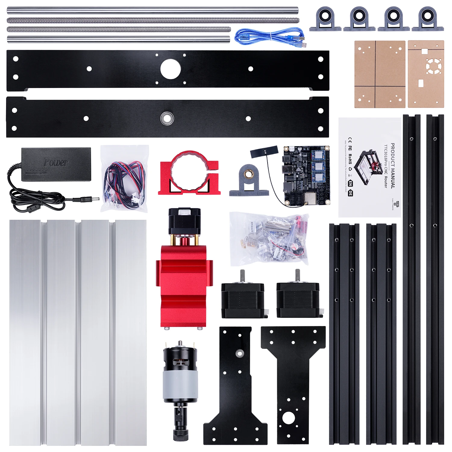 TWOTREES CNC راوتر TTC3018 Pro Z-محور المعادن ER11 ماكينة الحفر باستخدام الحاسب الآلي الاكريليك PCB نحت قطع لتقوم بها بنفسك الخشب باستخدام الحاسب الآلي الليزر حفارة