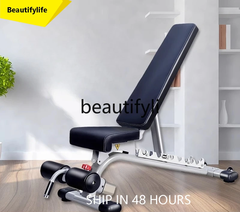 

J3215 Commercial adjustable downward inclined bench press upward inclined fitness chair for household multi-function sit-ups