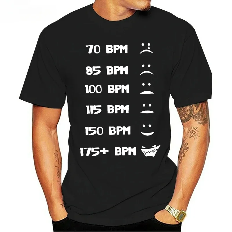 Camisetas estampadas Edm Hardstyle Dnb Festival 175 + Bpm para mujer, camiseta negra Natural para hombres, camisa de hip hop