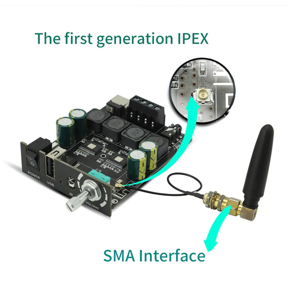 XY-Y100H AUX سماعات ستيريو وحدة ، بلوتوث 5.1 ، 2x100 واط الصوت ، أمبير ، TPA3116 رقاقة ، الرقمية السلطة مكبر للصوت المجلس